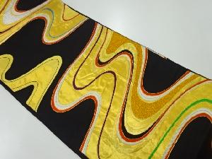 アンティーク　流水模様織出し袋帯（着用可）